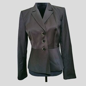 Calvin Klein pinstripe fitted black and white blazer